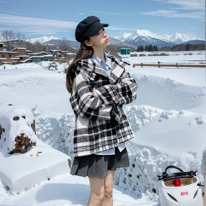 现货！2025冬季新款双面羊绒大衣短款#2C133-923-P275-K378,女装毛呢外套,2C133