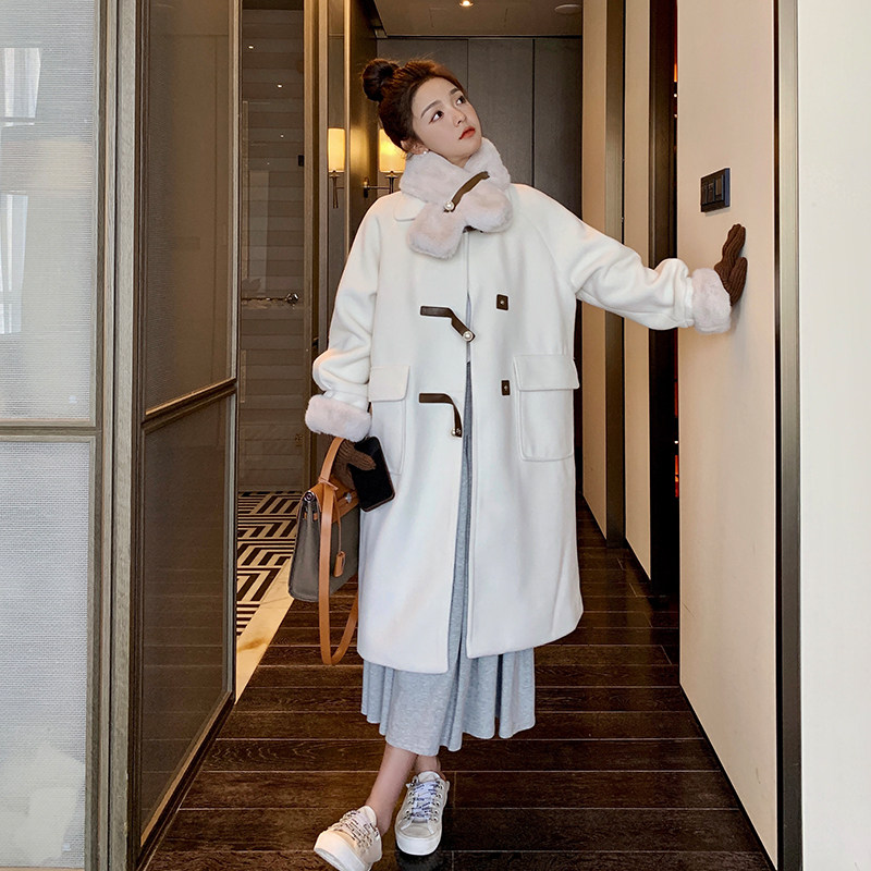 现货主推附买家秀呢料派克服加绒珍珠扣2C075-089A-P215-控298,女装毛呢外套,2C075