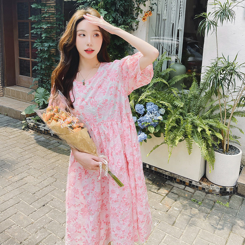 【现货】2025夏季新款粉色碎花连衣裙0858572-P120-K178,女装连衣裙,2C120