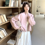 现货：春装新款时尚潮流休闲立领皮衣外套2C135-6872P145K228，女装短外套，2C135