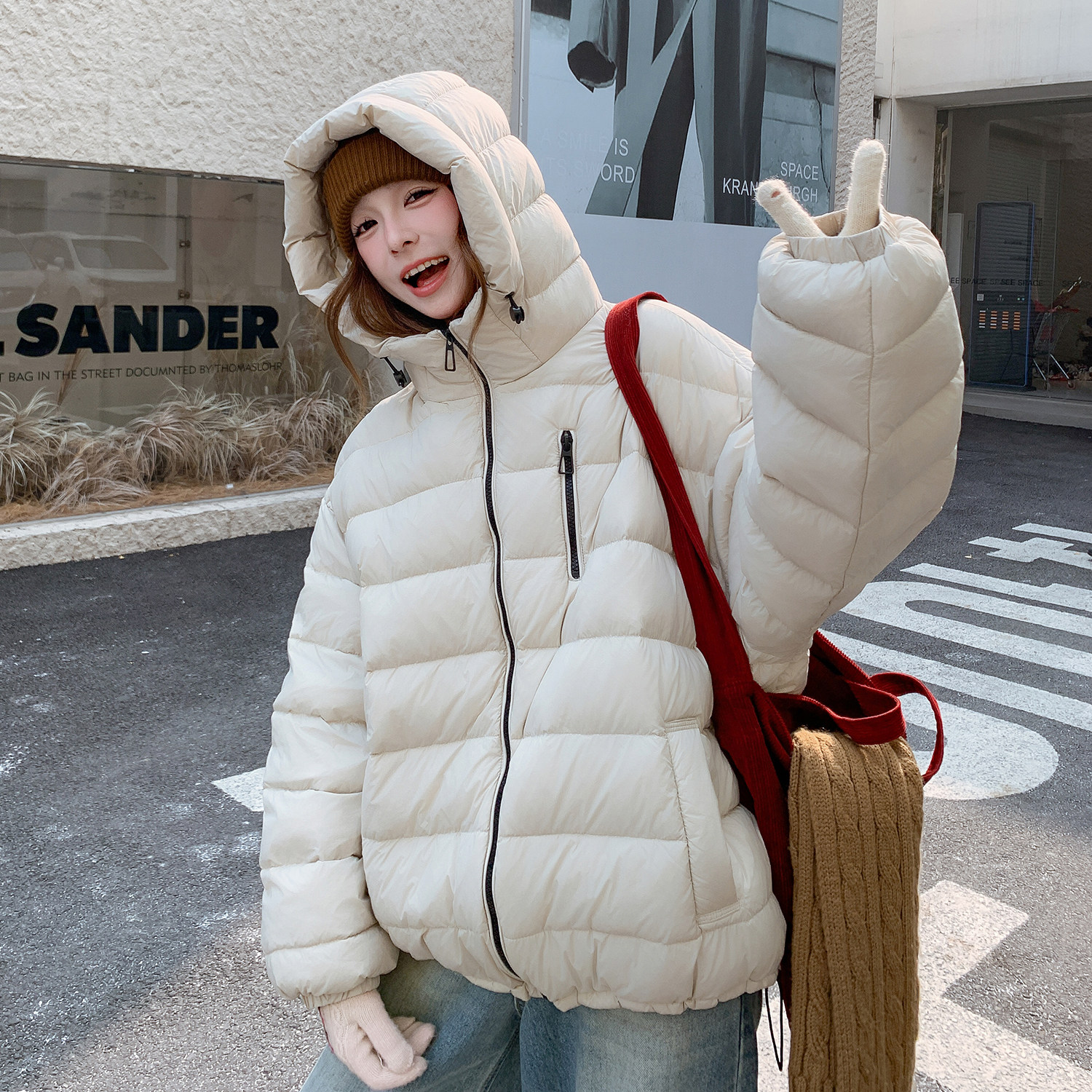 现货-秋冬新款排骨款白鸭绒羽绒服2B154-WT736-P315-K469,女装羽绒服,2B154