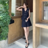 时尚西装马甲套装裙女2025夏季新款高级感气质显瘦百褶短裙两件套，女装套装/套裙，2C098
