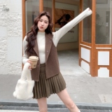 现货！黄色连帽撞色两件套2C212-G189-P300-K398，女装毛呢外套，2C212