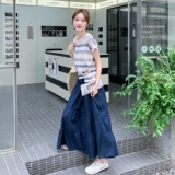 现货:夏装新款韩系条纹上衣牛仔半身裙两件套2C135-8865P145K218，女装套装/套裙，2C135
