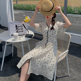 夏装新款爱心撞色白色连衣裙5826-P105K158，女装连衣裙，2B080