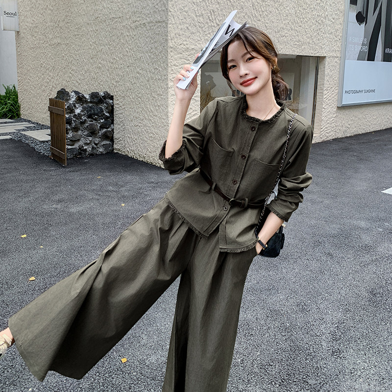 ：新款秋季时尚洋气流苏上衣阔腿裤套装2C135-6808P165K238,女装套装/套裙,2C135