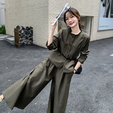 ：新款秋季时尚洋气流苏上衣阔腿裤套装2C135-6808P165K238，女装套装/套裙，2C135