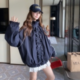 木耳边拼接撞色宽松外套2C259-9970-P165-K248，女装短外套，2C259