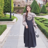 【大货已出】高级灰衬衫6676-P85-K138深灰背带裙6677-P105-K168，女装连衣裙，2C137