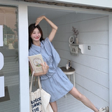 小个子穿搭轻薄无袖衬衫套装女夏新款字母背心休闲显瘦短裤三件套，女装套装/套裙，1C125-1