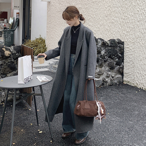 现货   70羊毛双面呢大衣长款宽松过膝韩版 2C206-L30-P325-K428图片