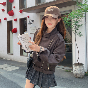 （现货）新 鹿皮绒机车服短外套女  9938-P145-K218图片
