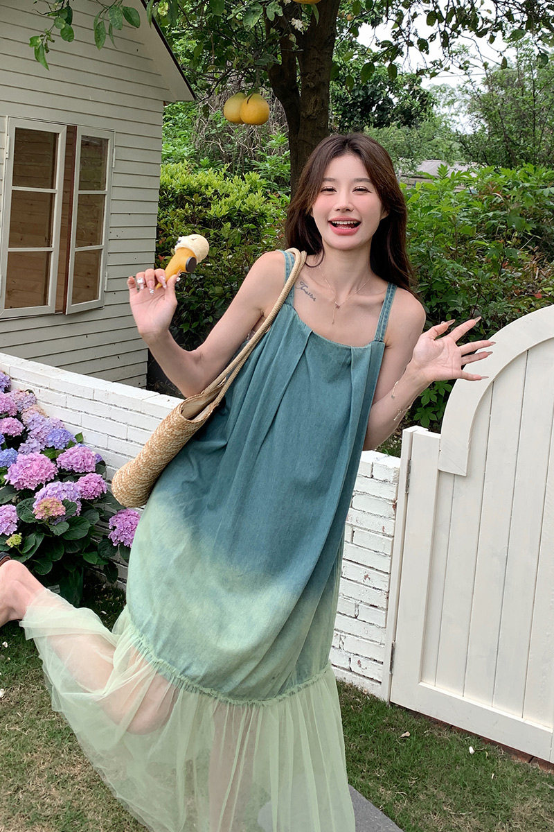 夏季新款牛仔拼接连衣裙A35-P115-K178,女装连衣裙,2C073