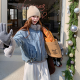 现货主推牛仔派克服加厚毛毛内胆外套2B142-1835#P225-K300，女装派克服，2B142