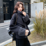 现货羊毛加厚大翻领双面呢羊毛大衣女外套2C325-568P285K418，女装毛呢外套，2C325