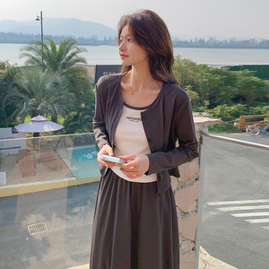 韩版外套连衣裙洋气套装女秋季2025新款法式时尚上衣连衣裙三件套图片