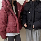 90绒设计师款玫粉短款羽绒服2C291-YRF13111-P285-K499大货已出，女装羽绒服，2C291