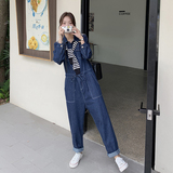 新品现货披肩牛仔工装连体裤2c159-2378-p145-K198，女装连体裤，2C159