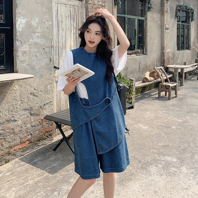 黑色背带裙套装女2025夏季新款韩系学院风小个子泡泡袖上衣两件套,女装套装/套裙,2C112