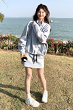 新品盐系轻熟风休闲小个子运动卫衣套裙5851-P145-K208，女装套装/套裙，2C159