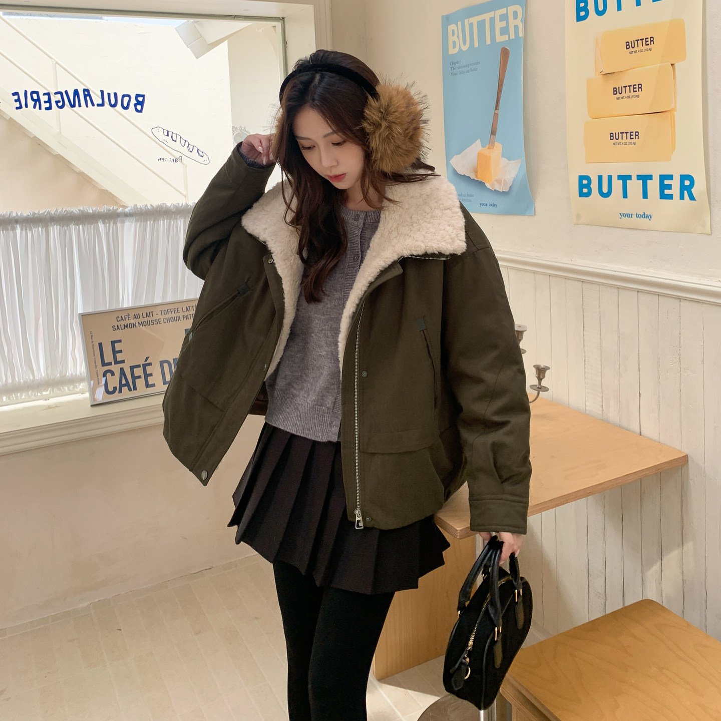 【档口现货】毛领可脱卸石墨烯蓄热内胆云绒服C233-823-P190-K289,女装棉衣/棉服,2C233