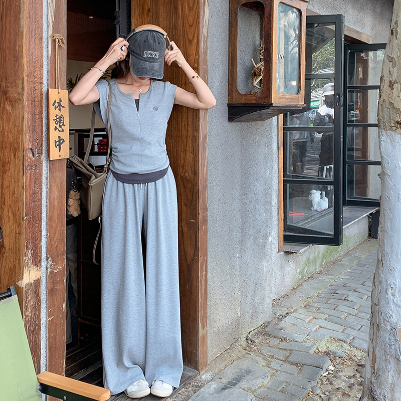 现货夏装假两件卫衣两件套装935/P155K218,女装套装/套裙,2D109