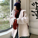 【现货】羊羔毛连帽2c016-7070-P205-K318，女装毛呢外套，2C016