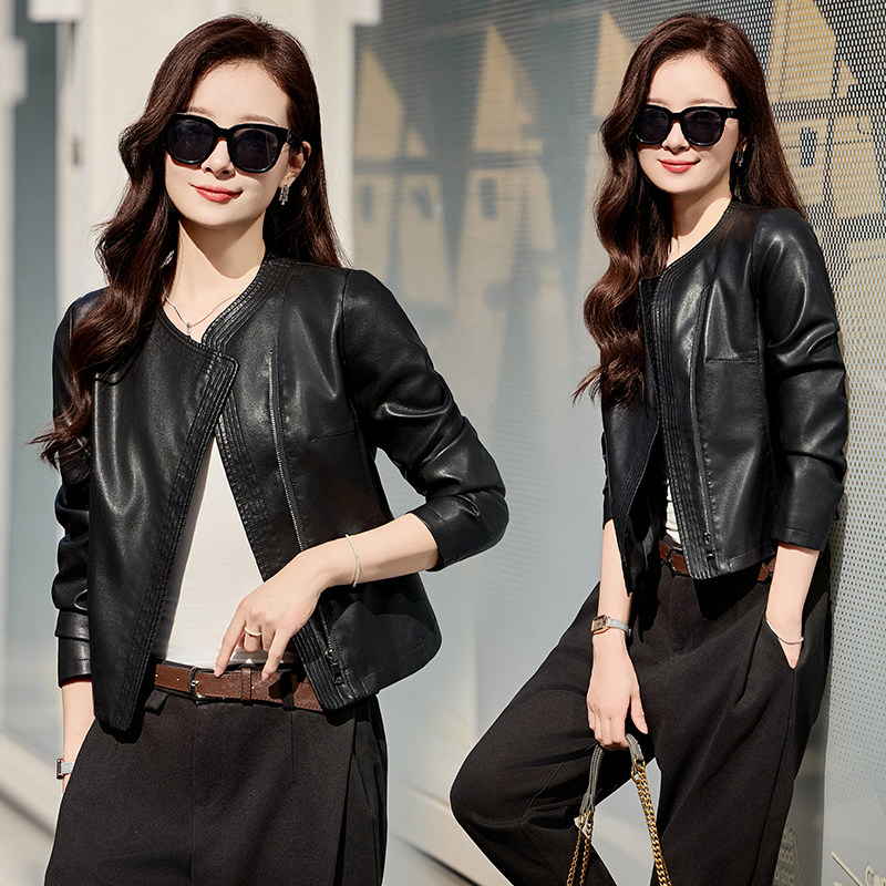 【现货】春装新品皮衣外套女小个子修身显瘦2501-1C115-P115-K178,女装皮衣,吾爱衣