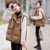 羽绒服女2025年冬季新款韩版显瘦小个子时尚拼接短款冬天外套，女装羽绒服，蓝朵琳