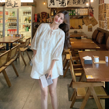 薄款立体花朵防晒白色短裤套装女夏2025新款小个子两件套独特绝美，女装套装/套裙，2C166
