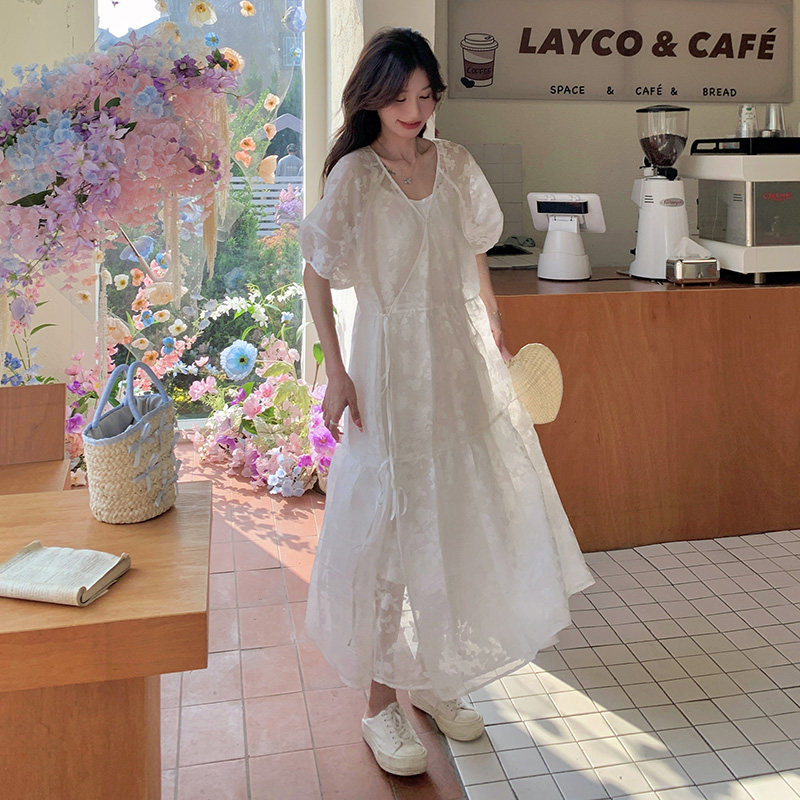 24夏季新款碎花长款连衣裙两件套282-2411P125K188,女装连衣裙,2D009