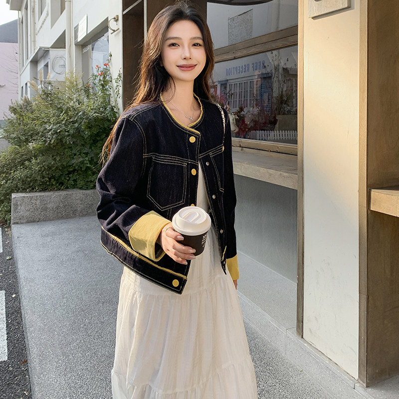 【，现货，新款】牛仔短外套2C215-P125-K185,女装短外套,2C215
