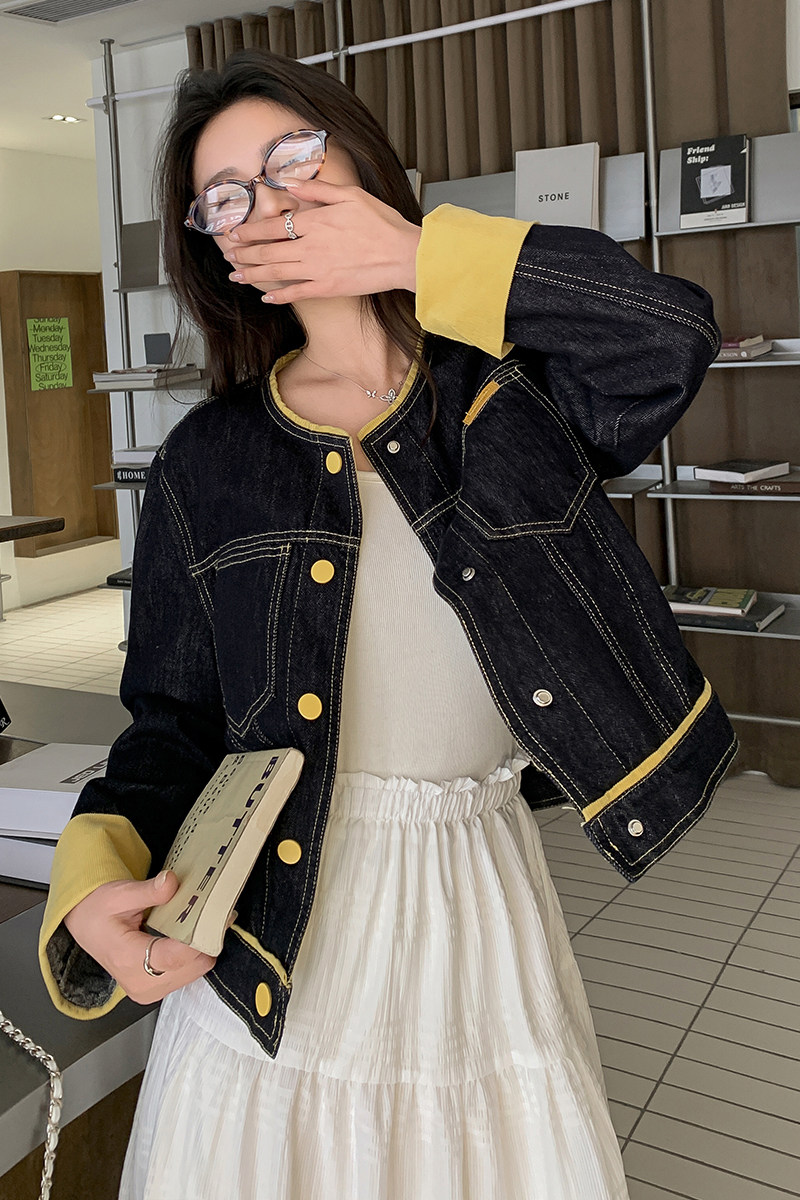 【，现货，新款】牛仔短外套2C215-P125-K185,女装短外套,2C215