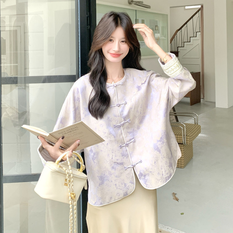 现货2026秋新款中式风碎花外套13187-P150-K225,女装套装/套裙,2C013