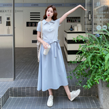 女装连衣裙裙子韩版长裙夏季法式格纹抹胸长裙复古显瘦气质时尚，女装连衣裙，2D078