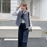 现货三件套白T+马甲+阔腿裤赠丝巾2C277-5821-P185-K268，女装套装/套裙，2C277