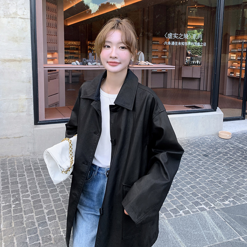 新款现货2025秋装皮风衣外套2c299-8065-P145-K208图片