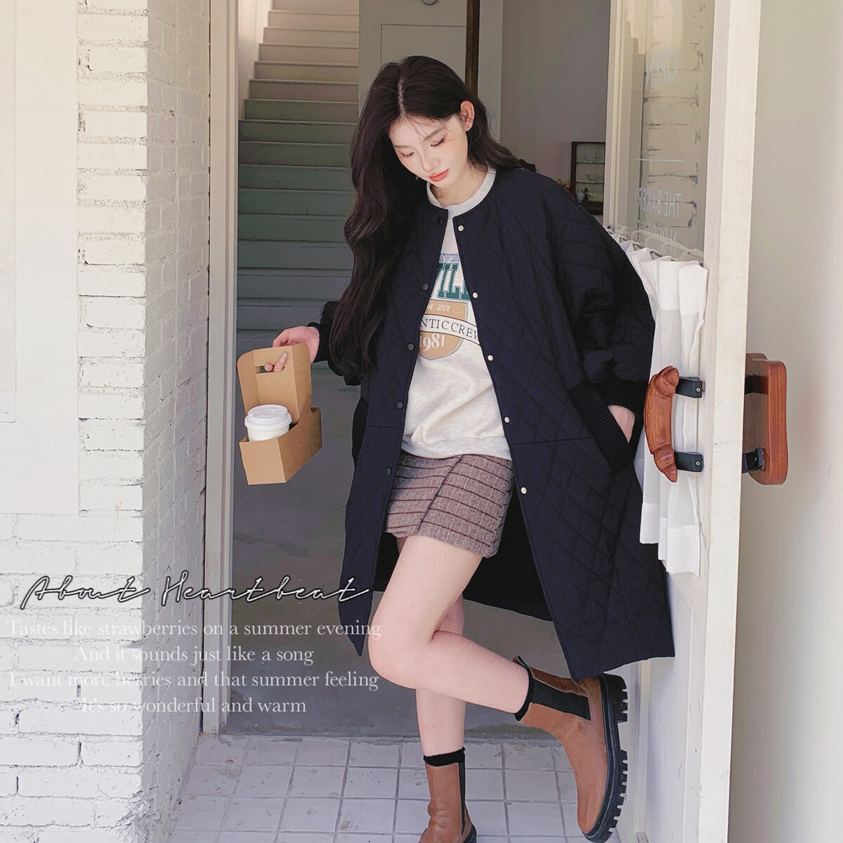 【大货已出】又轻又暖蝙蝠袖复古绗线菱格棉服6687-P165控248,女装棉衣/棉服,2C137