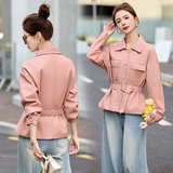【新品】休闲款皮衣外套女短款减龄皮夹克1C115-2516-P130-K228，女装皮衣，吾爱衣