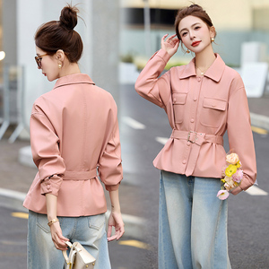 【新品】休闲款皮衣外套女短款减龄皮夹克1C115-2516-P130-K228图片