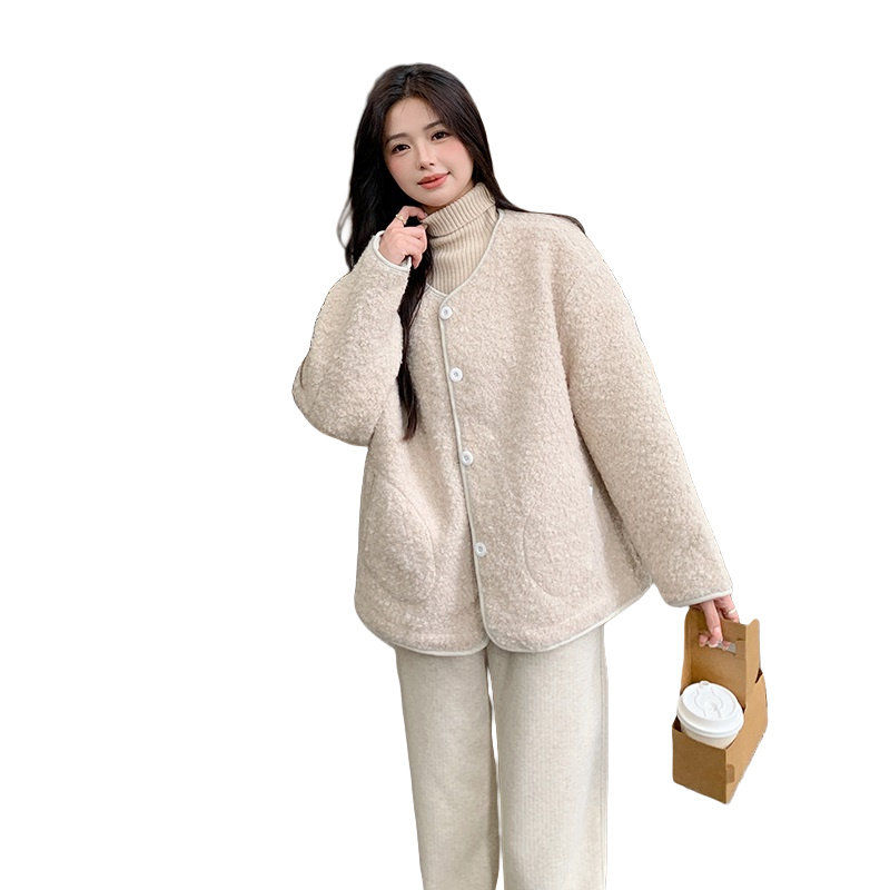 2025冬装新款现货圣诞呢正反两面穿外套2C233-8836-P200-K279,女装毛呢外套,2C233