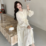 现货新品高级感轻奢水墨印花连衣裙2C259-6607-P165-K248，女装连衣裙，2C259