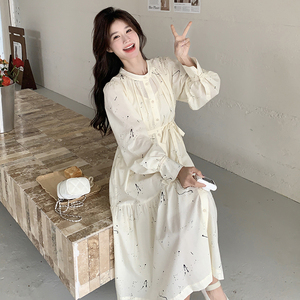现货 新品 高级感轻奢水墨印花连衣裙2C259-6607-P165-K248图片