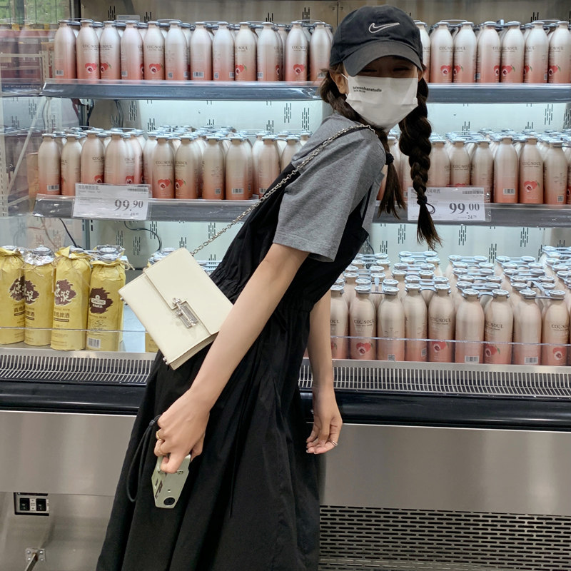 【现货】夏季针织T恤拼接连衣裙假两件8617P115K168,女装连衣裙,2C111