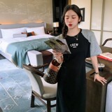 现货买有家秀2025新款夏季休闲露腰连衣裙2C098-8867P125K178，女装连衣裙，2C098