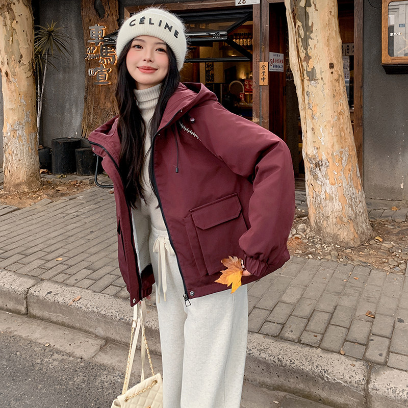 2025冬季工装冲锋衣小个子加绒外套2C057-9925-P185-K288,女装派克服,2C057
