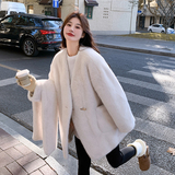 主推现货宽松皮毛一体防水貂毛加厚外套配套围脖2533-P205-K298，女装皮草，2C159