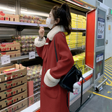 现货2025年冬季新款时尚加绒长大衣2C098-8971P215K318，女装毛呢外套，2C098