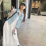 高级感短袖牛仔外套+吊带裙套装9388-P145K198，女装套装/套裙，2C069