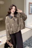 现货设计感美拉德刺绣毛呢外套2C2369001P185K285，女装毛呢外套，2C236